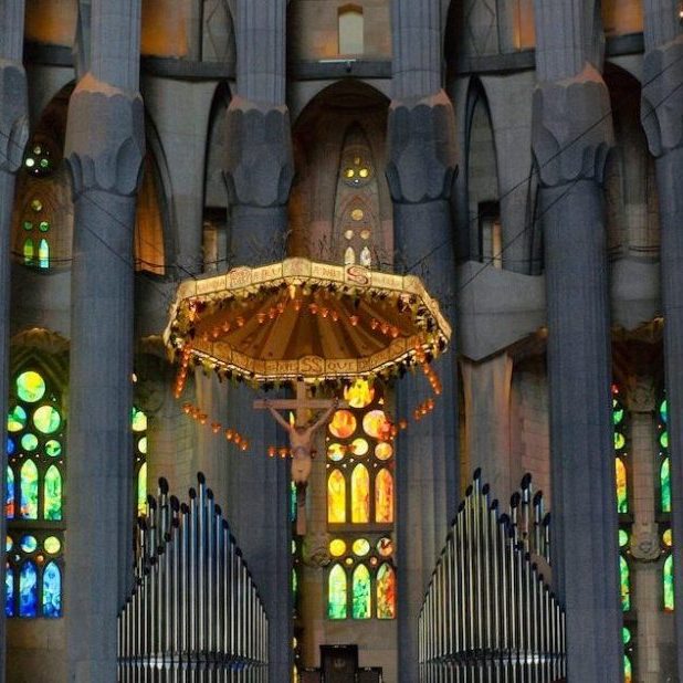 mass at Sagrada Familia